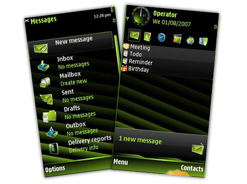 nokia 5230 schémata, motivy, themes